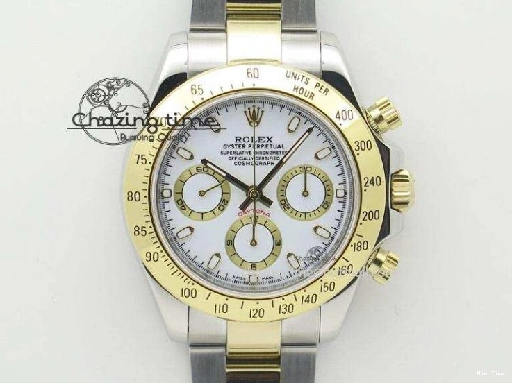 MiroTime 0416 Daytona 116515 Clean 1:1 Best Edition Silver Dial RG Markers on Oysterflex Strap SA4130 V WrinkleFree 1965